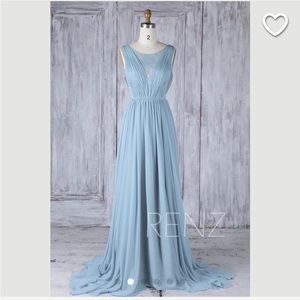 Renz Rags - Formal Dress - Dusty Blue - Size 0 - Like New - Smoke Free Home